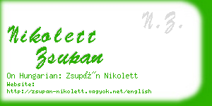 nikolett zsupan business card